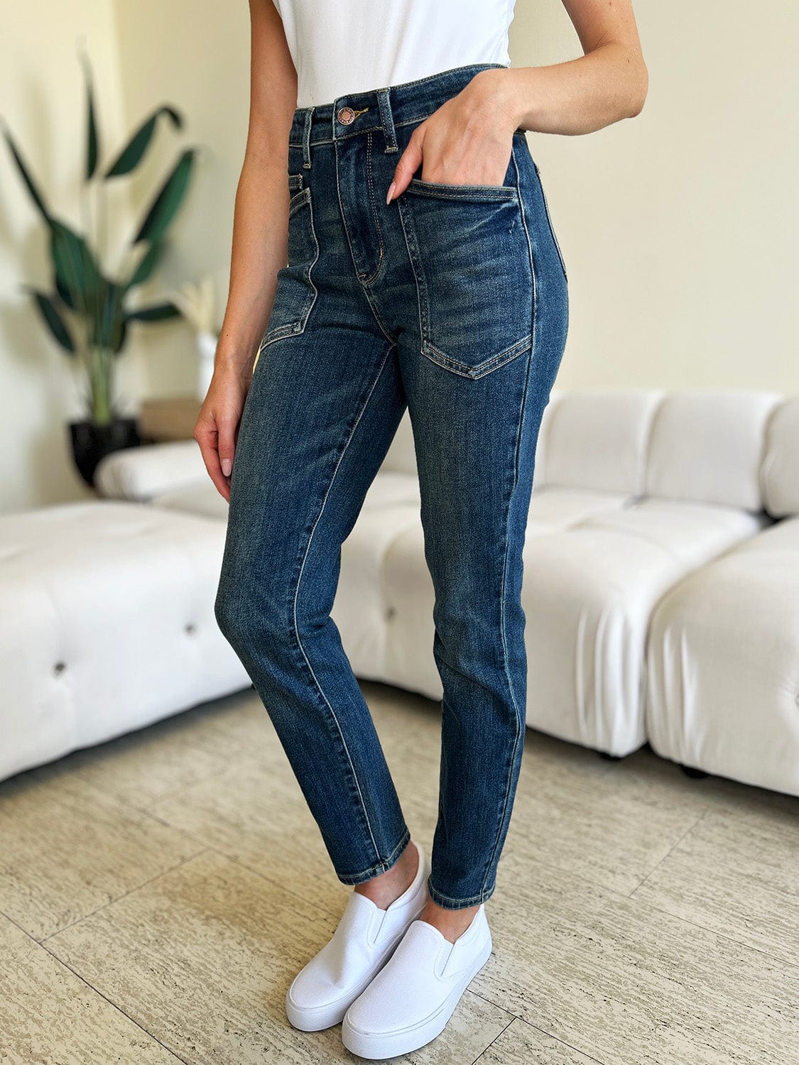 Trendsi Fall Judy Blue Full Size High Waist Skinny Jeans Judy Blue Full Size High Waist Skinny Jeans