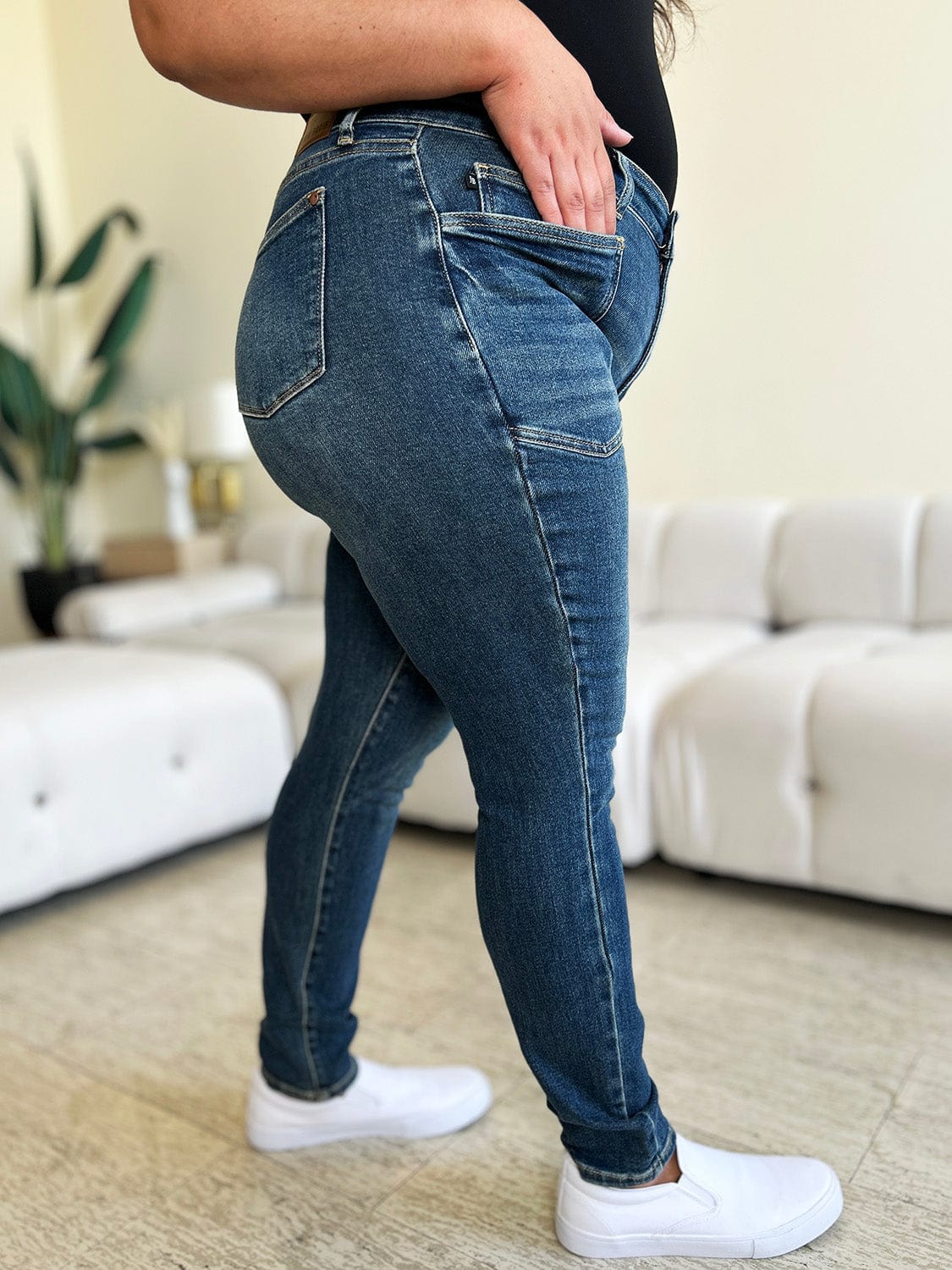 Trendsi Fall Judy Blue Full Size High Waist Skinny Jeans Judy Blue Full Size High Waist Skinny Jeans