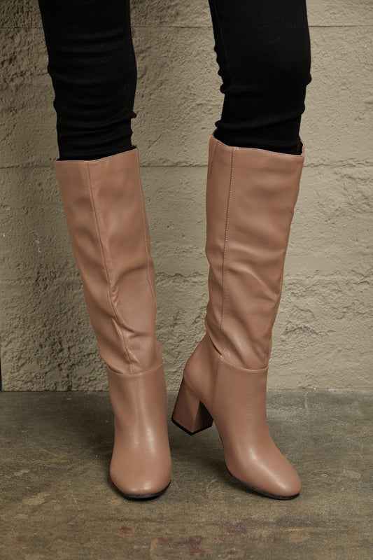 Trendsi Fall Mocha / 6 East Lion Corp Block Heel Knee High Boots East Lion Corp Block Heel Knee High Boots