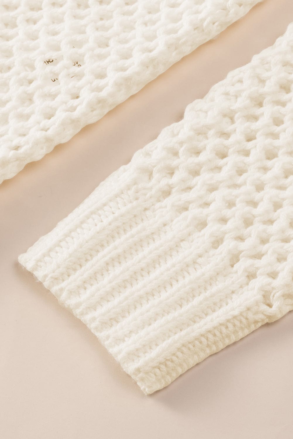 Trendsi Fall Openwork Lace-Up Hooded Sweater Openwork Lace-Up Hooded Sweater