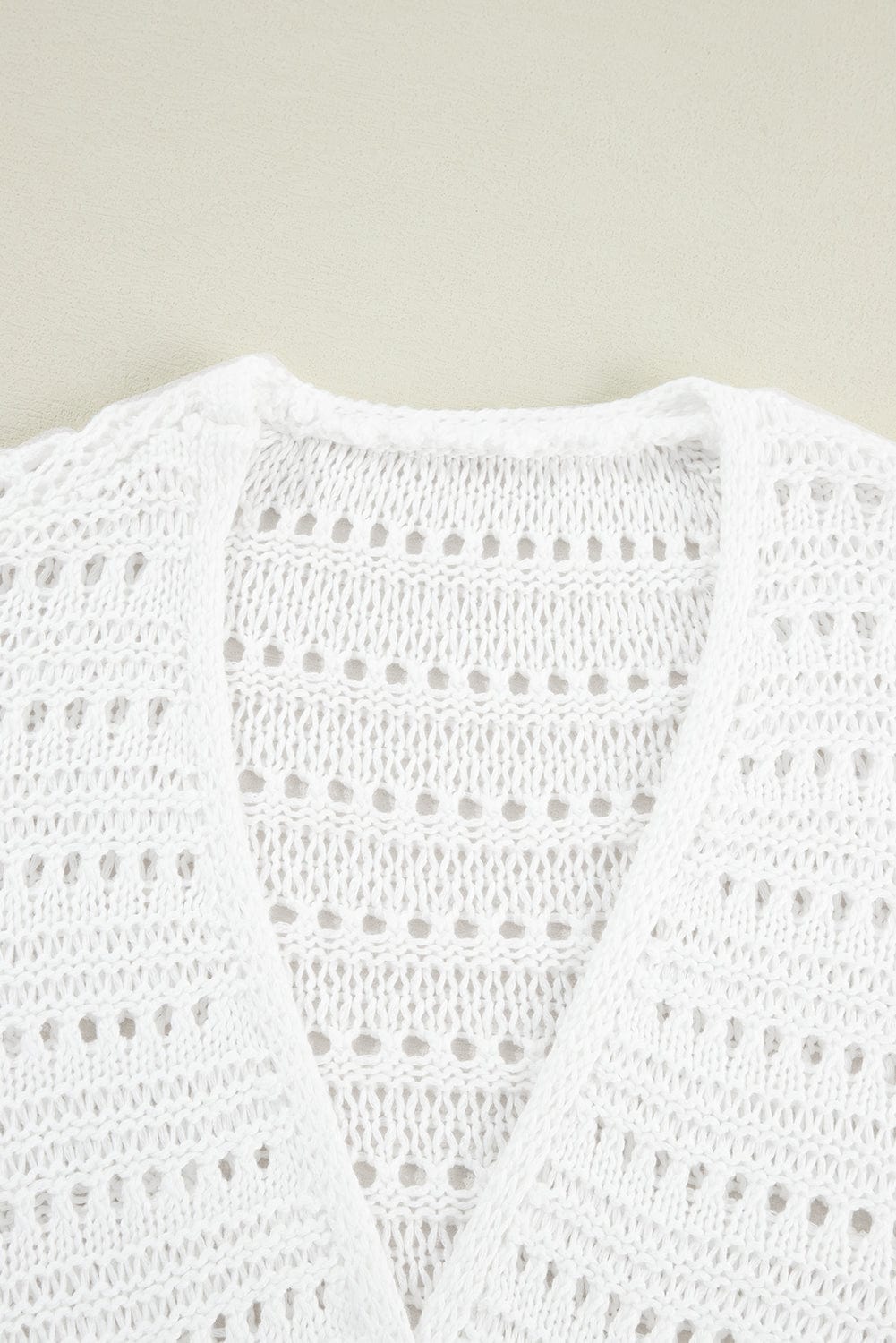 Trendsi Fall Openwork Open Front Long Sleeve Cardigan Openwork Open Front Long Sleeve Cardigan