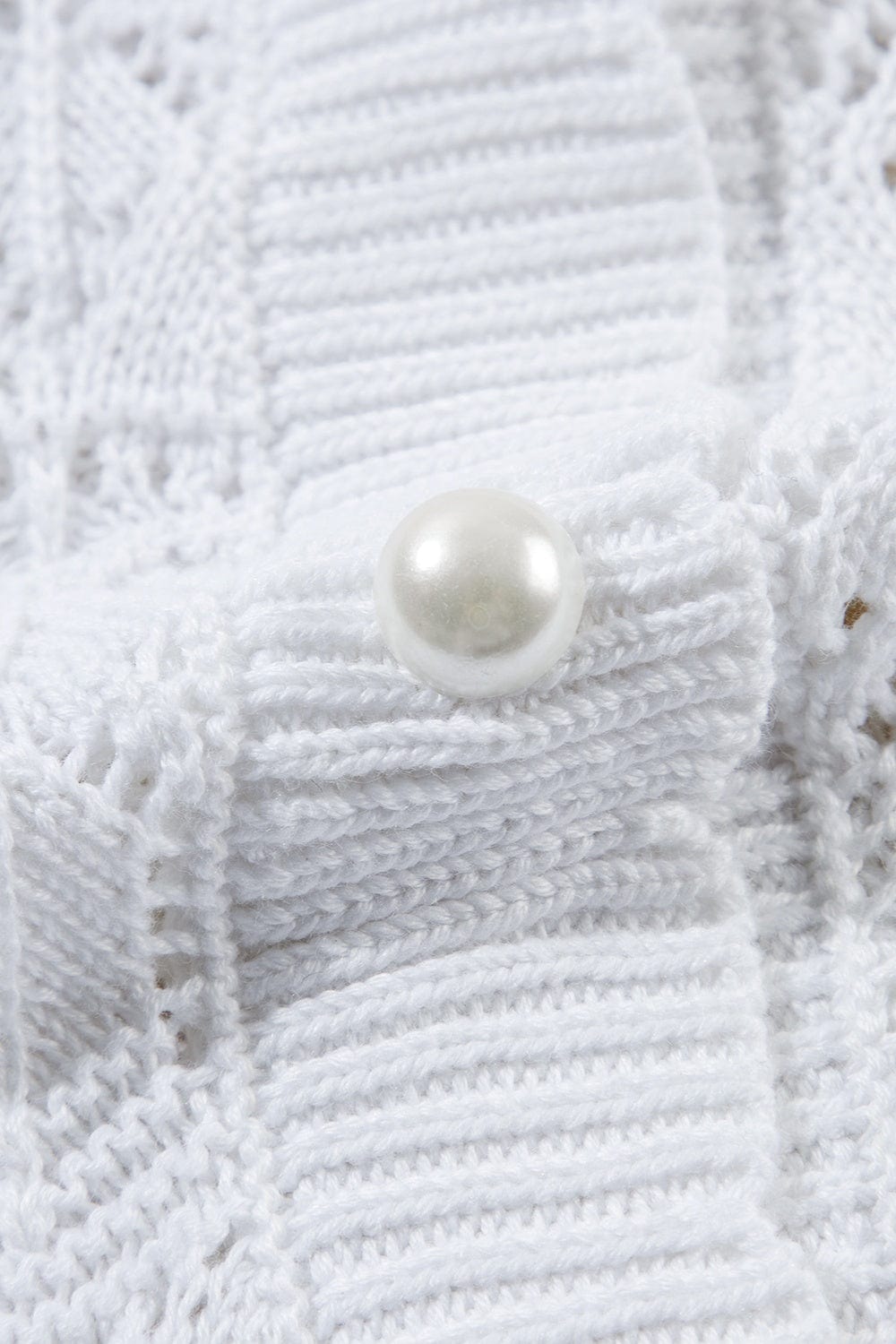 Trendsi Fall Openwork V-Neck Half Sleeve Cardigan Openwork V-Neck Half Sleeve Cardigan