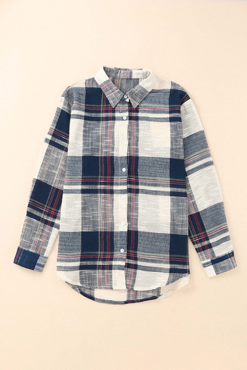 Trendsi Fall Plaid Button Up Long Sleeve Shirt Plaid Button Up Long Sleeve Shirt