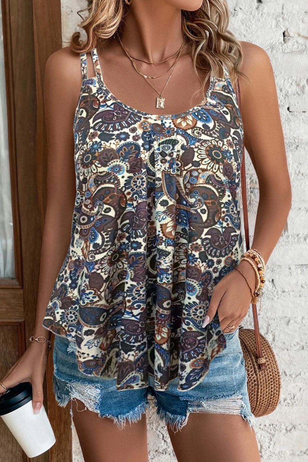 Trendsi Fall Plum / S Scoop Neck Double-Strap Cami Scoop Neck Double-Strap Cami