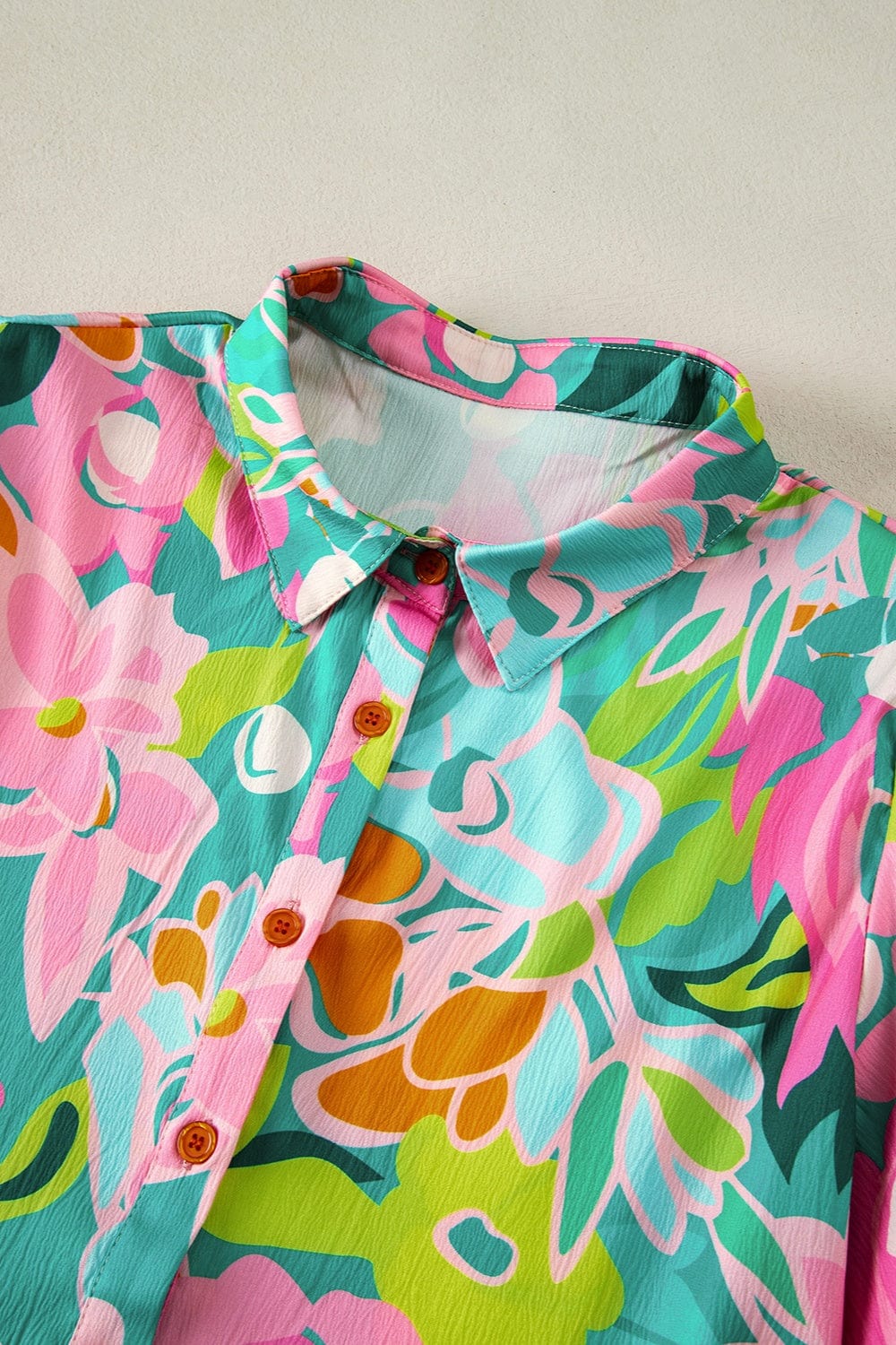 Trendsi Fall Printed Collared Neck Puff Sleeve Mini Dress Printed Collared Neck Puff Sleeve Mini Dress