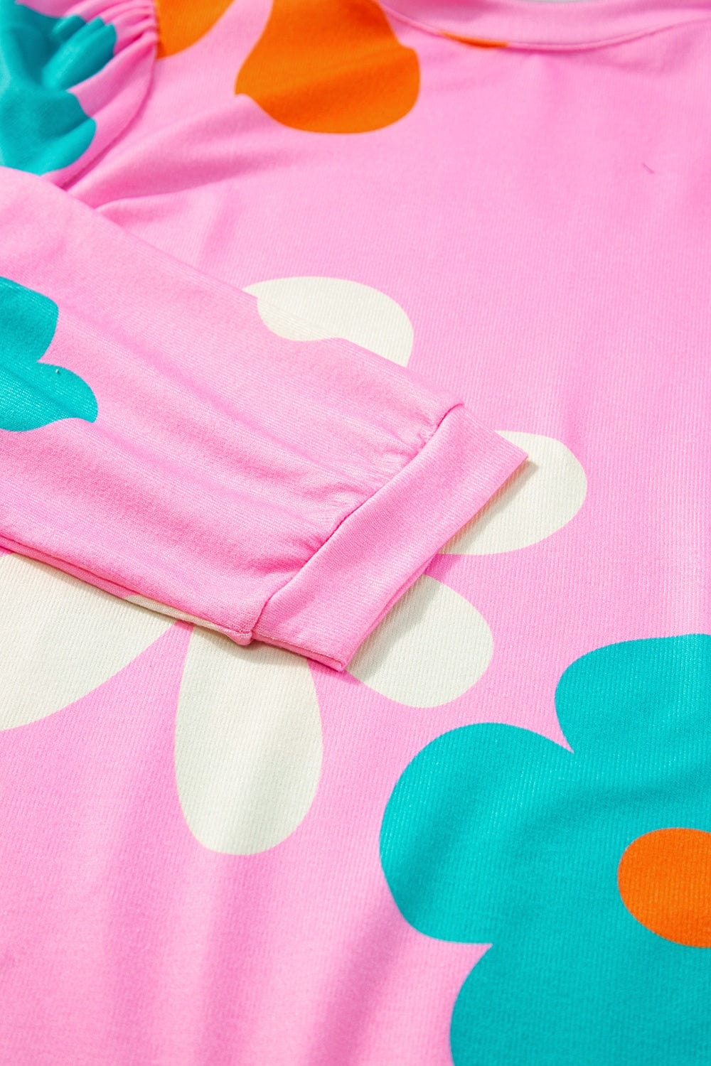 Trendsi Fall Printed Round Neck Top Printed Round Neck Top