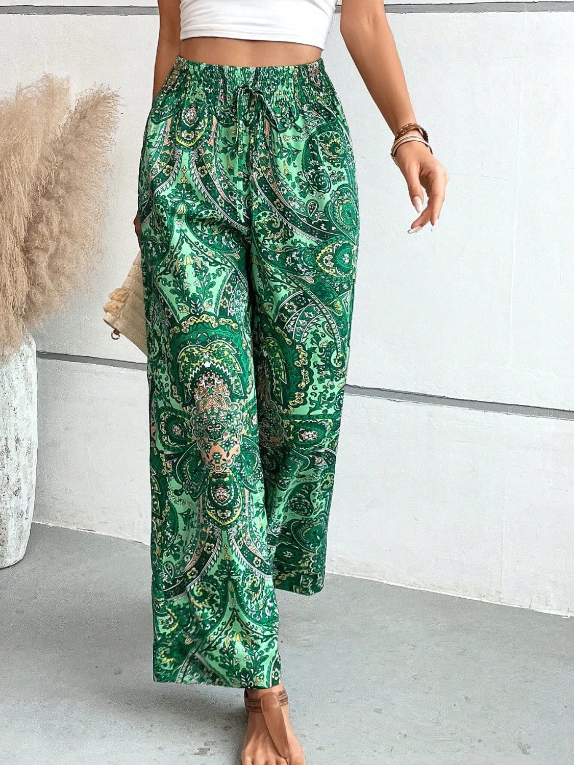 Trendsi Fall Printed Wide Leg Pants Printed Wide Leg Pants