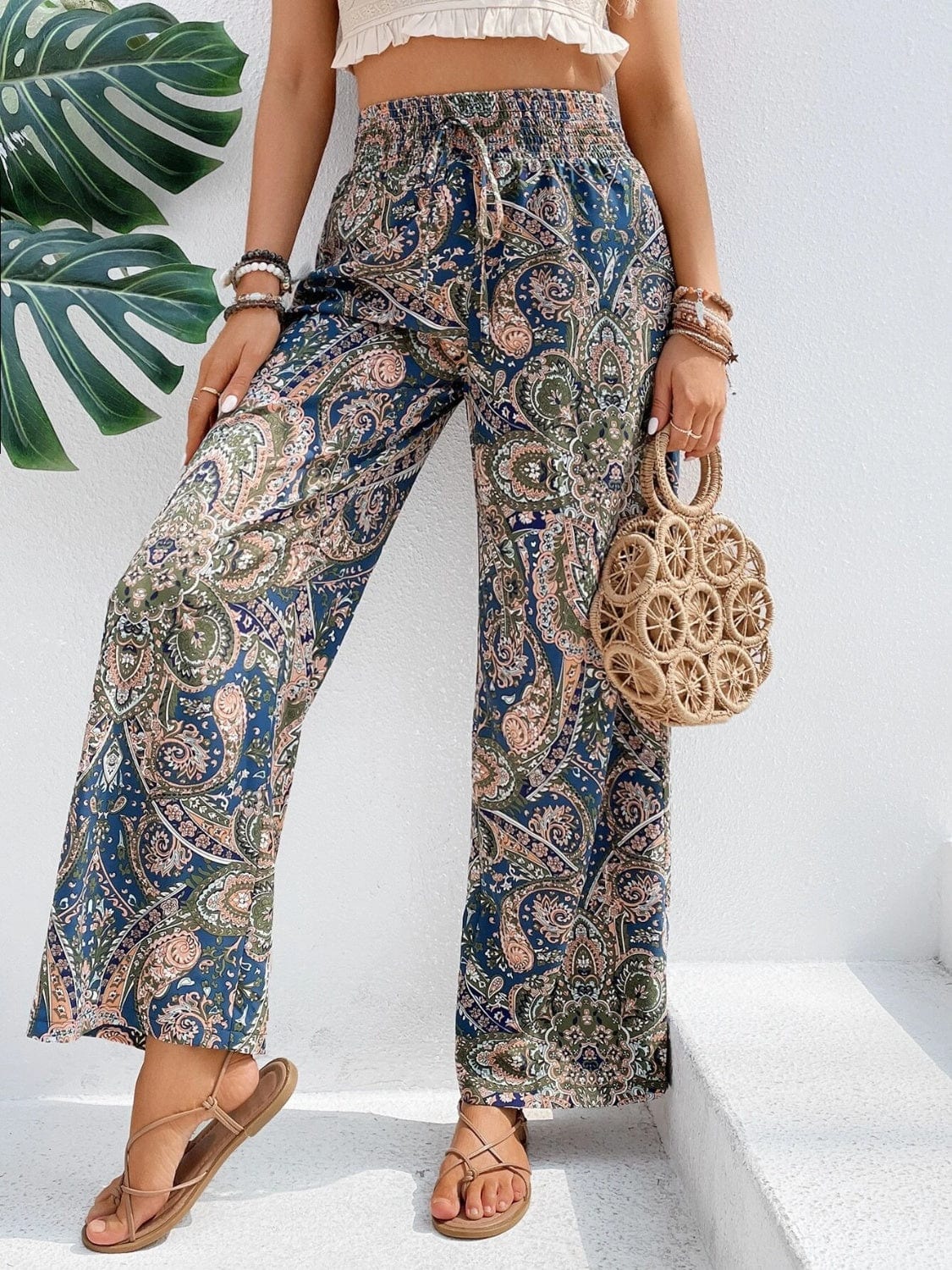 Trendsi Fall Printed Wide Leg Pants Printed Wide Leg Pants