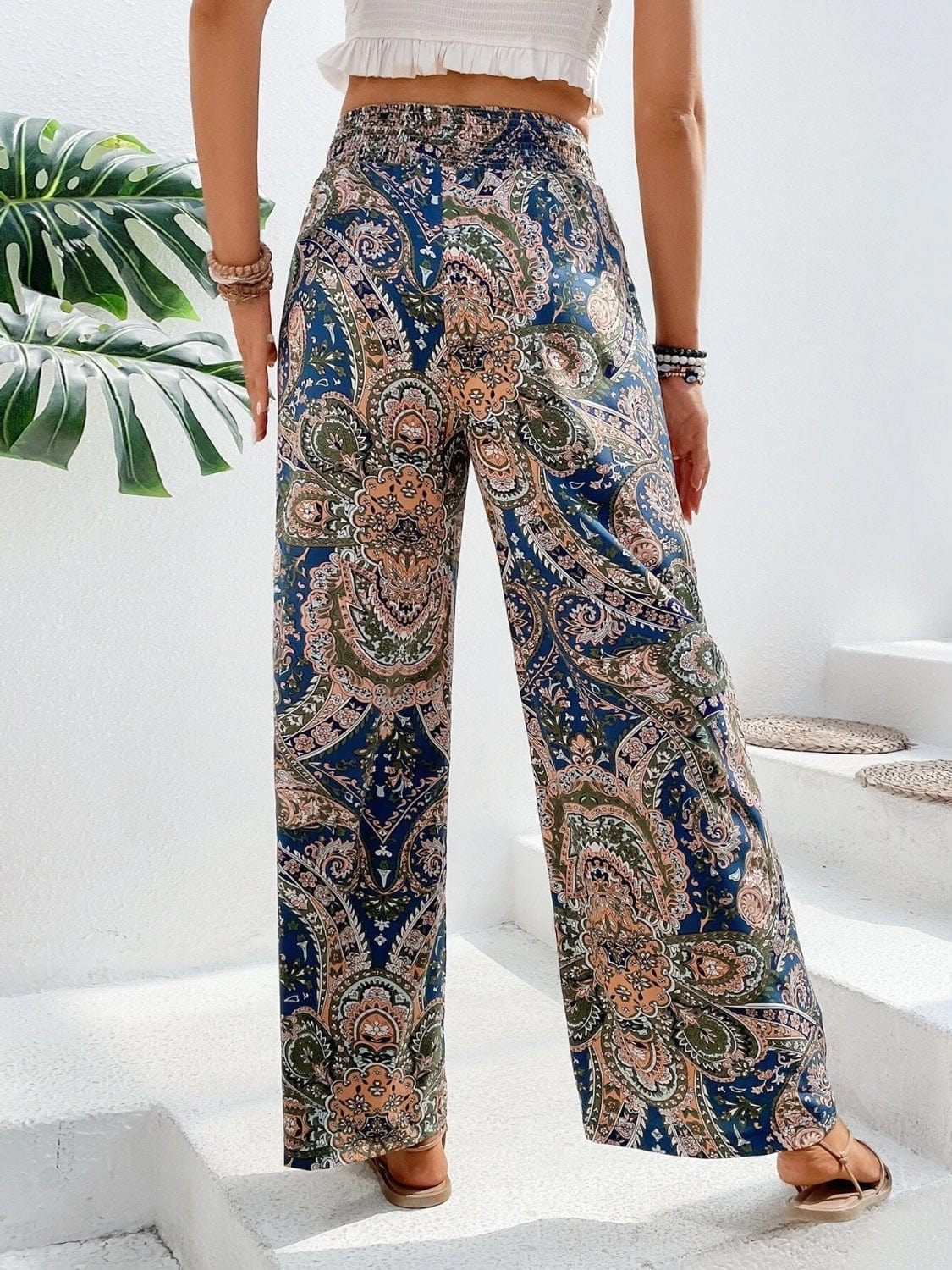 Trendsi Fall Printed Wide Leg Pants Printed Wide Leg Pants