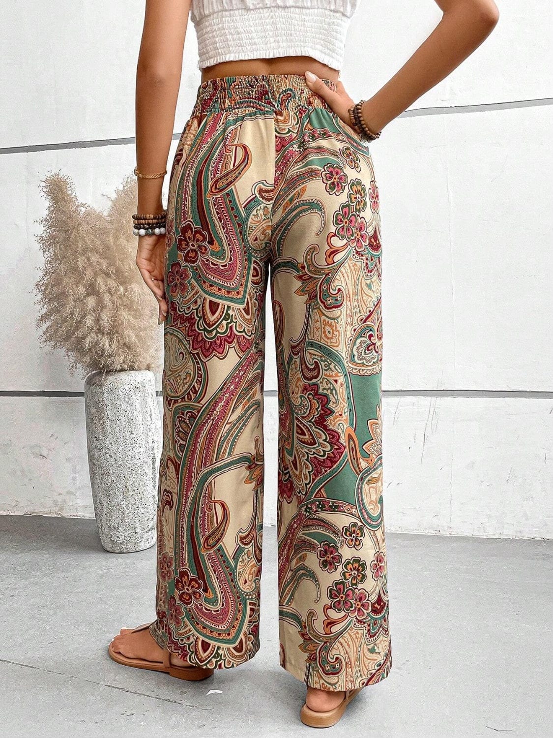 Trendsi Fall Printed Wide Leg Pants Printed Wide Leg Pants