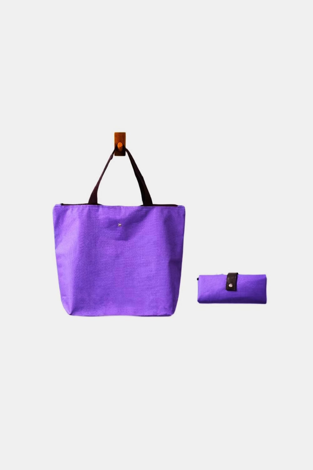 Trendsi Fall Purple / One Size Zenana Large Capacity Foldable Oxford Tote Bag Zenana Large Capacity Foldable Oxford Tote Bag