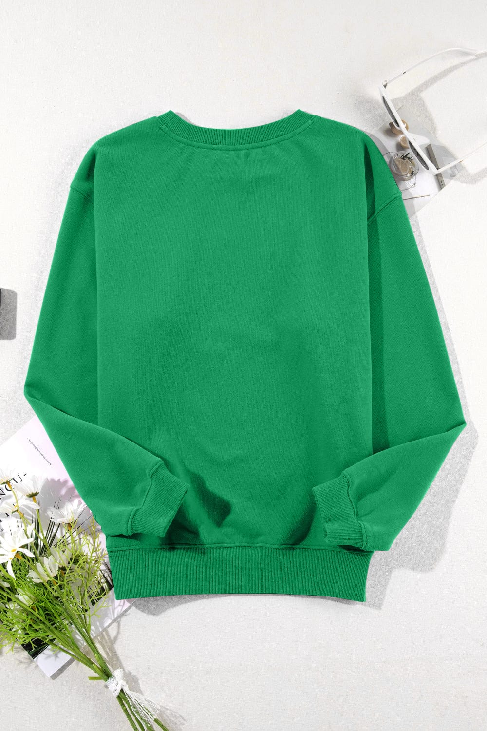Trendsi Fall Round Neck Long Sleeve Sweatshirt Round Neck Long Sleeve Sweatshirt