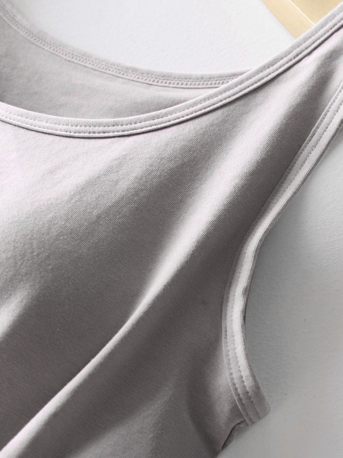 Trendsi Fall Round Neck Tank with Bra Round Neck Tank with Bra