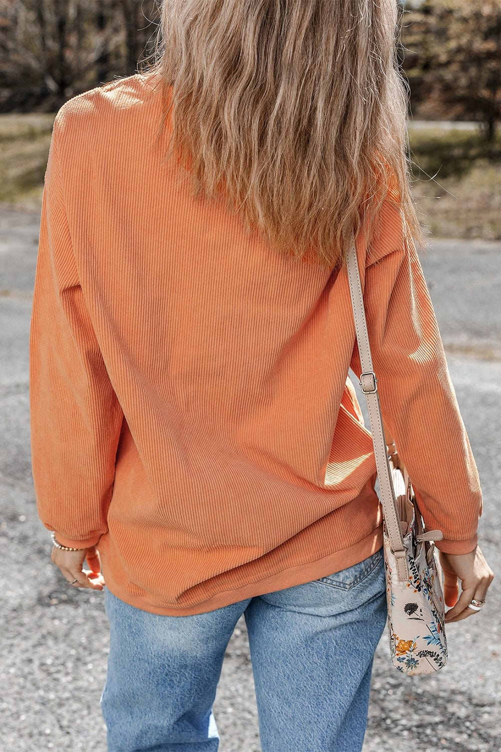 Trendsi Fall Sequin Pumpkin Round Neck Long Sleeve Sweatshirt Sequin Pumpkin Round Neck Long Sleeve Sweatshirt