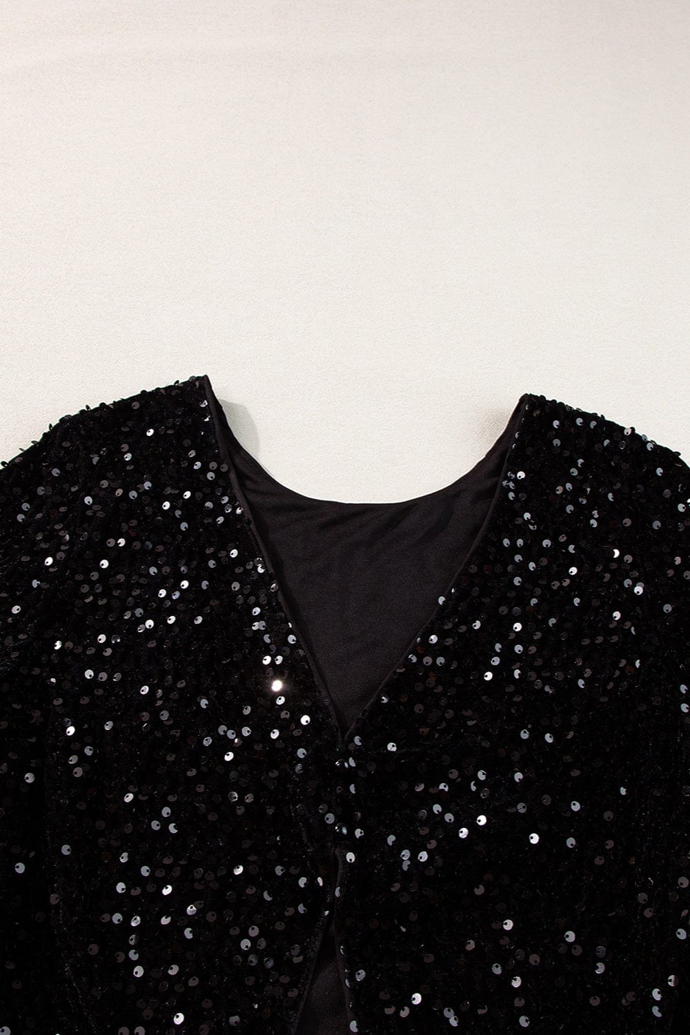 Trendsi Fall Sequin Round Neck Long Sleeve Blouse Sequin Round Neck Long Sleeve Blouse