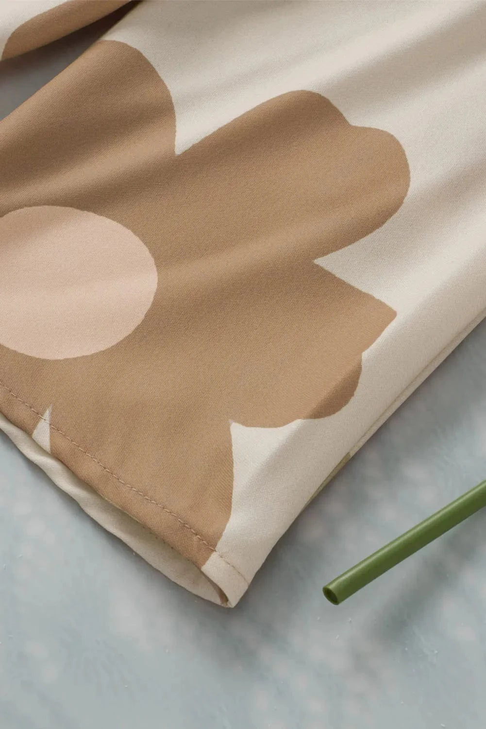 Trendsi Fall Slit Printed V-Neck Blouse Slit Printed V-Neck Blouse