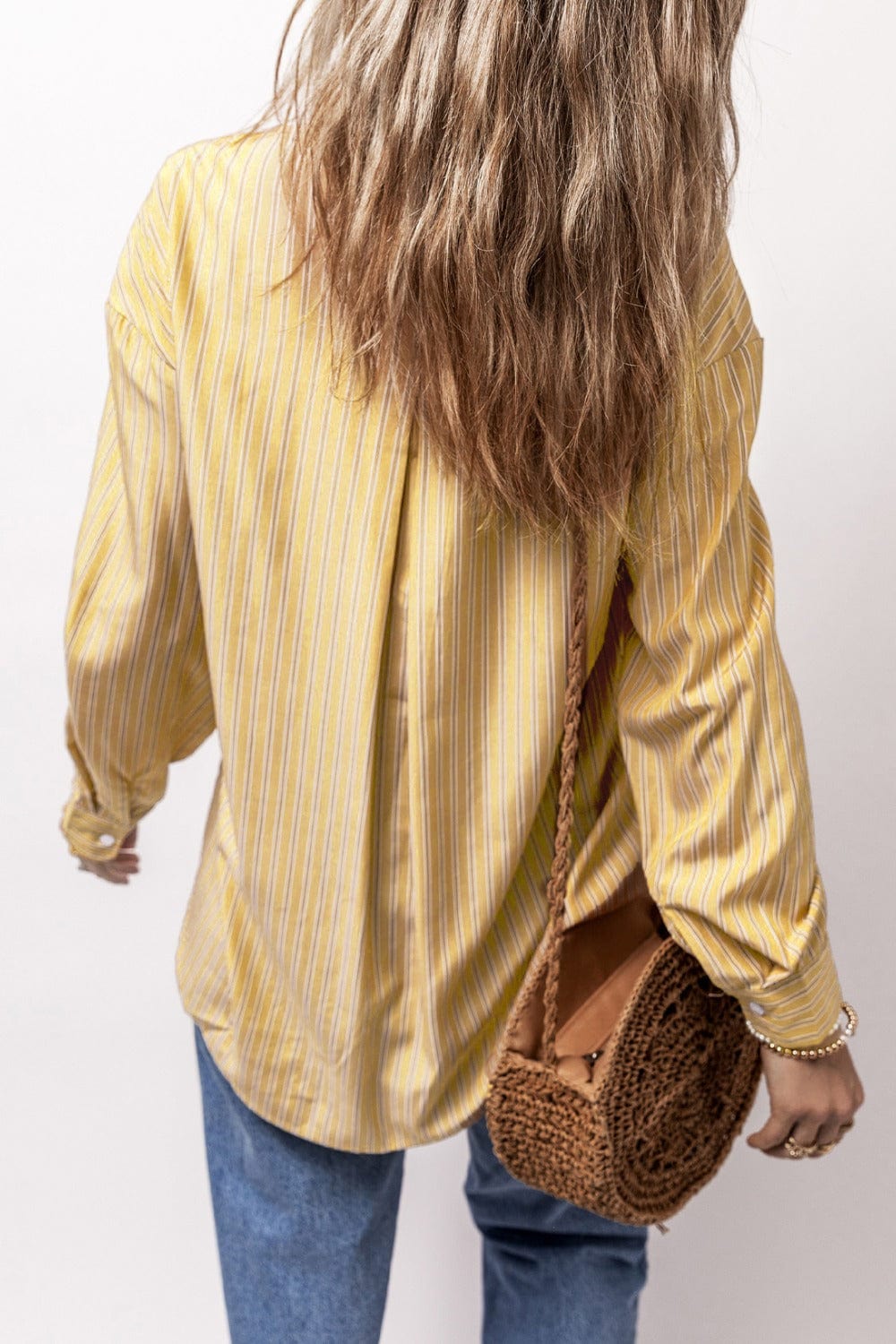 Trendsi Fall Striped Button Up Long Sleeve Shirt Striped Button Up Long Sleeve Shirt