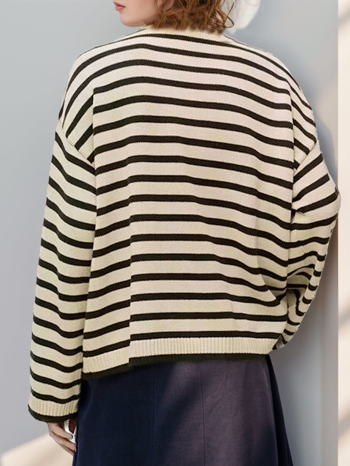 Trendsi Fall Striped Round Neck Long Sleeve Knit Top Striped Round Neck Long Sleeve Knit Top