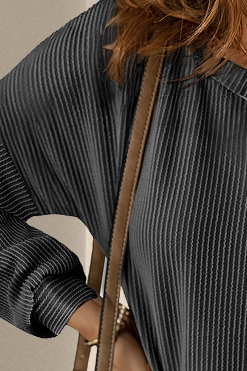 Trendsi Fall Striped Round Neck Long Sleeve Mini Dress Striped Round Neck Long Sleeve Mini Dress