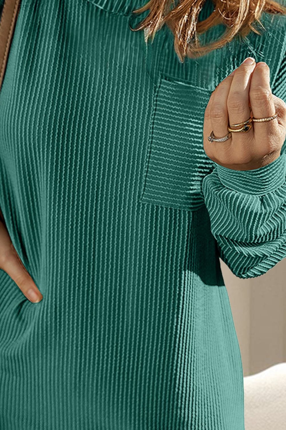 Trendsi Fall Striped Round Neck Long Sleeve Mini Dress Striped Round Neck Long Sleeve Mini Dress