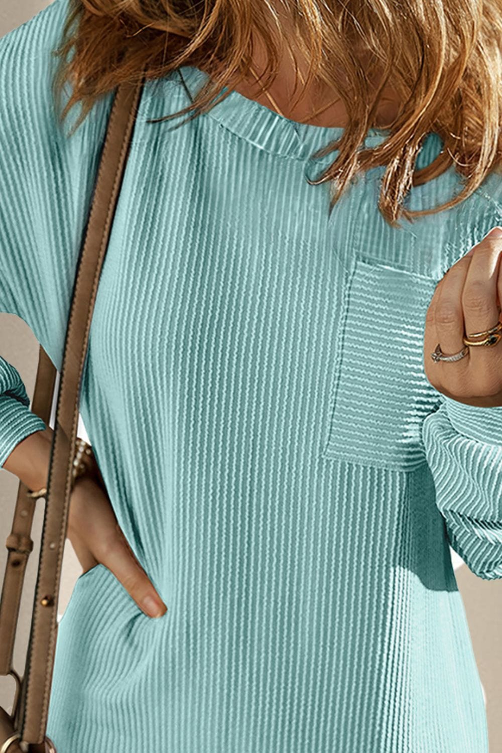 Trendsi Fall Striped Round Neck Long Sleeve Mini Dress Striped Round Neck Long Sleeve Mini Dress