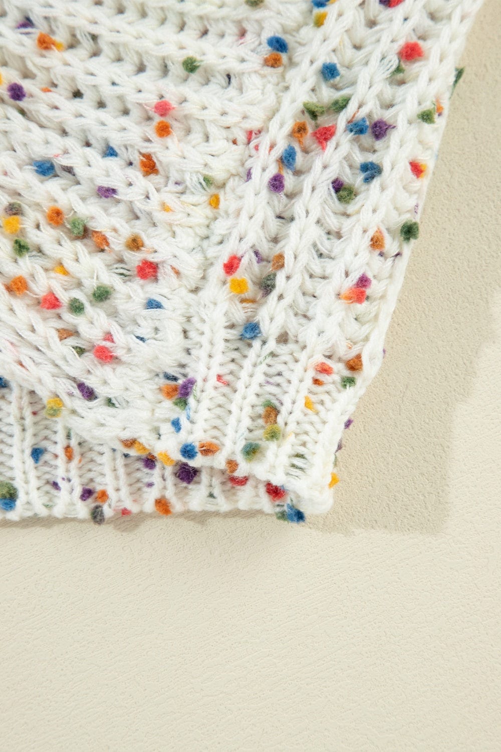 Trendsi Fall Twisted Confetti Boat Neck Sweater Twisted Confetti Boat Neck Sweater