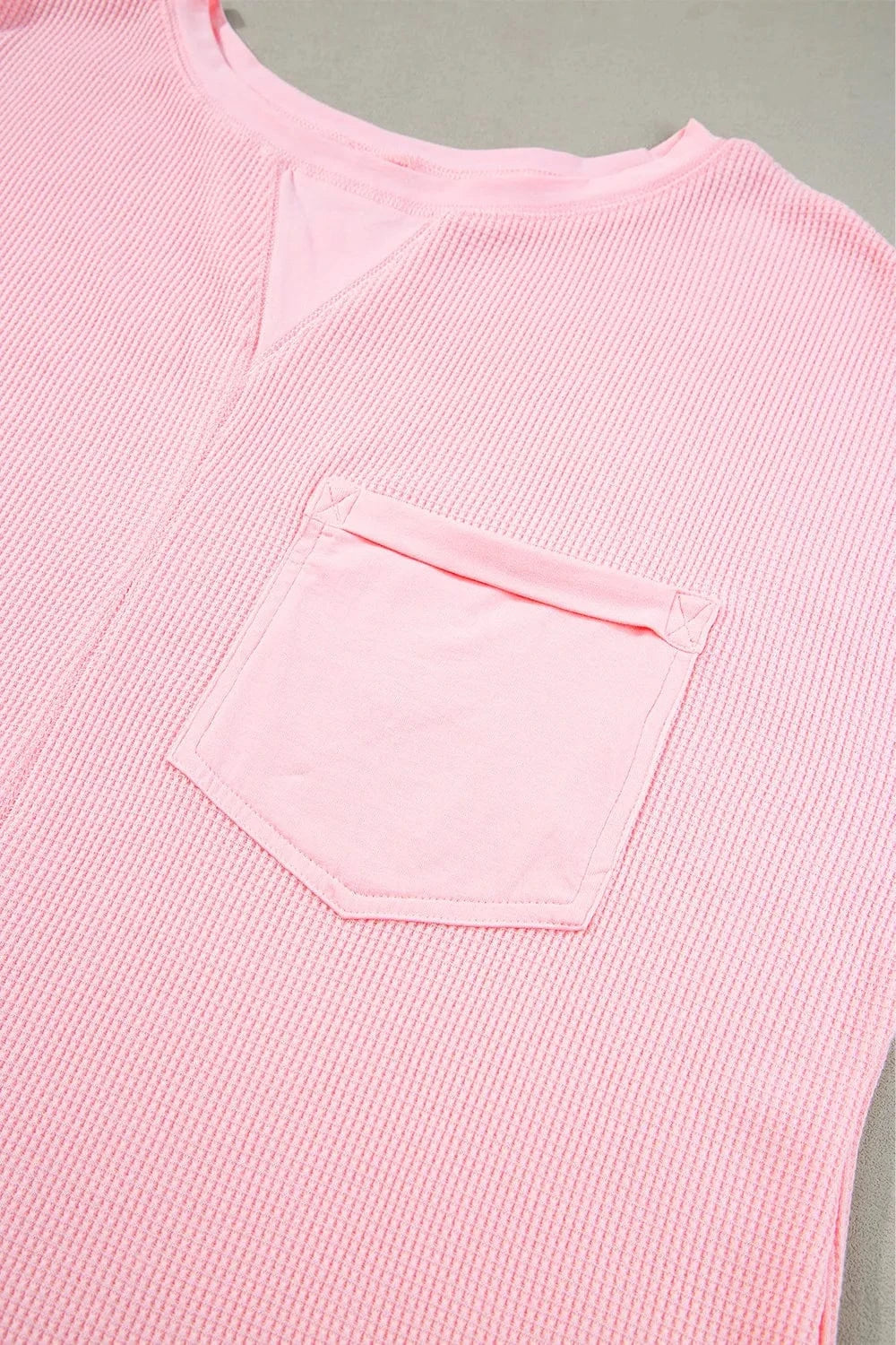 Trendsi Fall Waffle-Knit Half Sleeve Top and Shorts Set Waffle-Knit Half Sleeve Top and Shorts Set