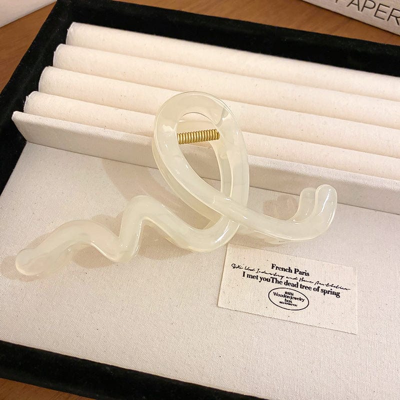 Trendsi Fall White / One Size Acrylic Hair Claw Clip Acrylic Hair Claw Clip