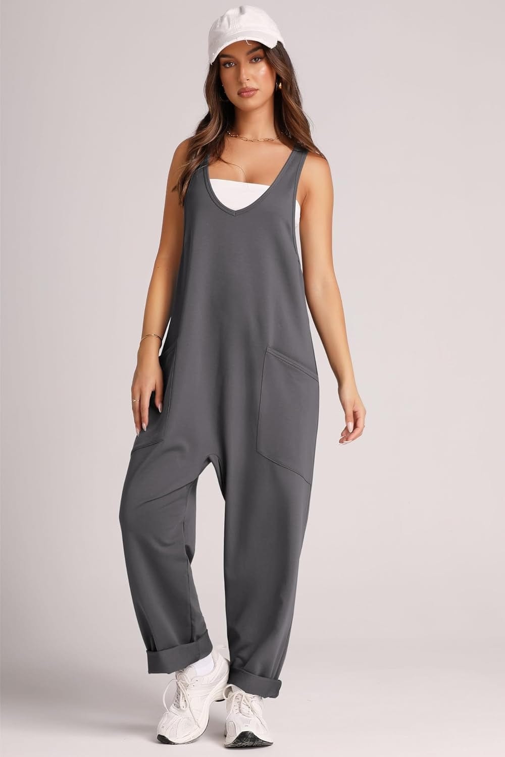 Trendsi Fall Wide Strap Jumpsuit with Pockets Wide Strap Jumpsuit with Pockets