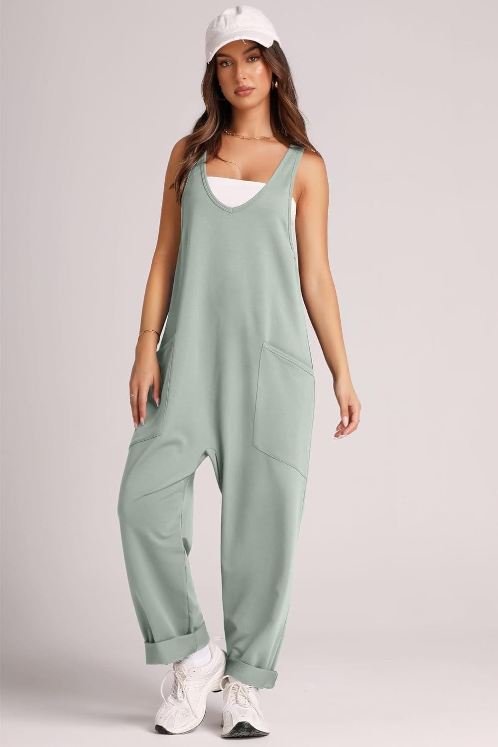 Trendsi Fall Wide Strap Jumpsuit with Pockets Wide Strap Jumpsuit with Pockets