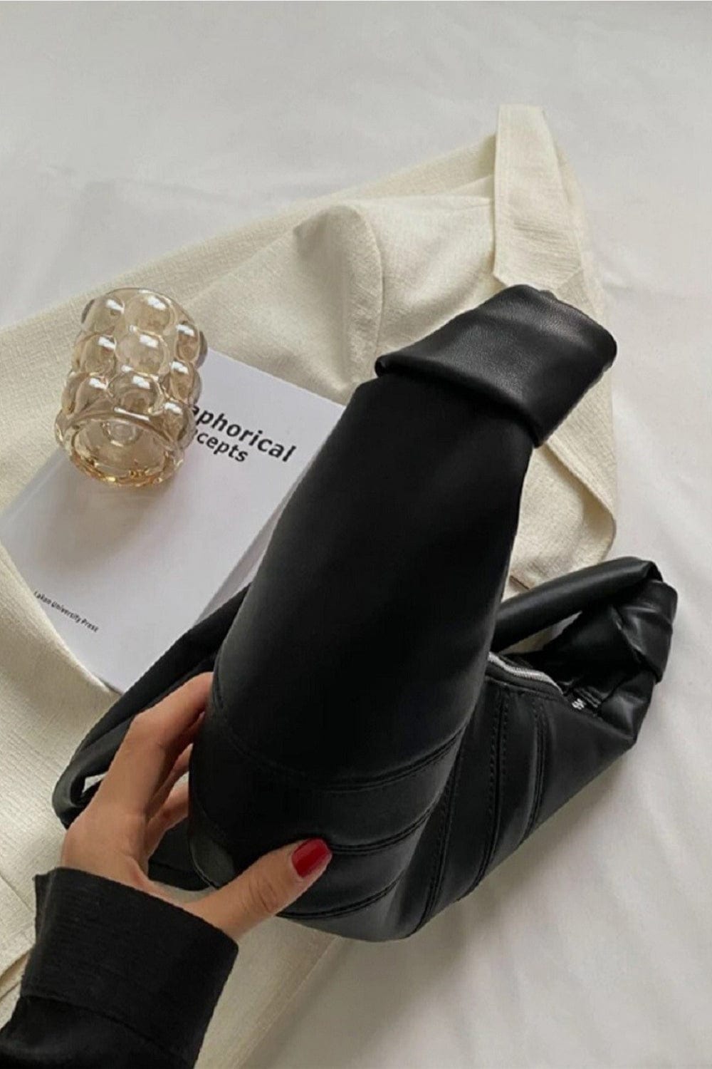 Trendsi Fall Zenana Vegan Leather Croissant Crossbody Bag Zenana Vegan Leather Croissant Crossbody Bag