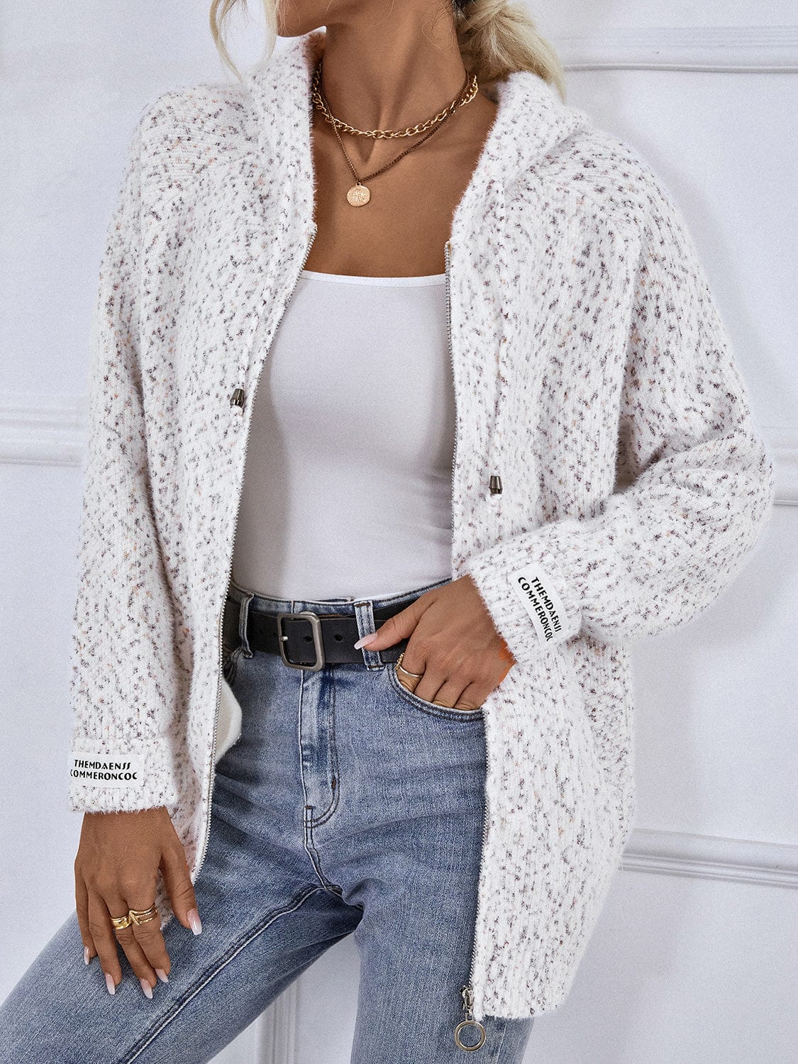 Trendsi Fall Zip-Up Hooded Sweater Zip-Up Hooded Sweater