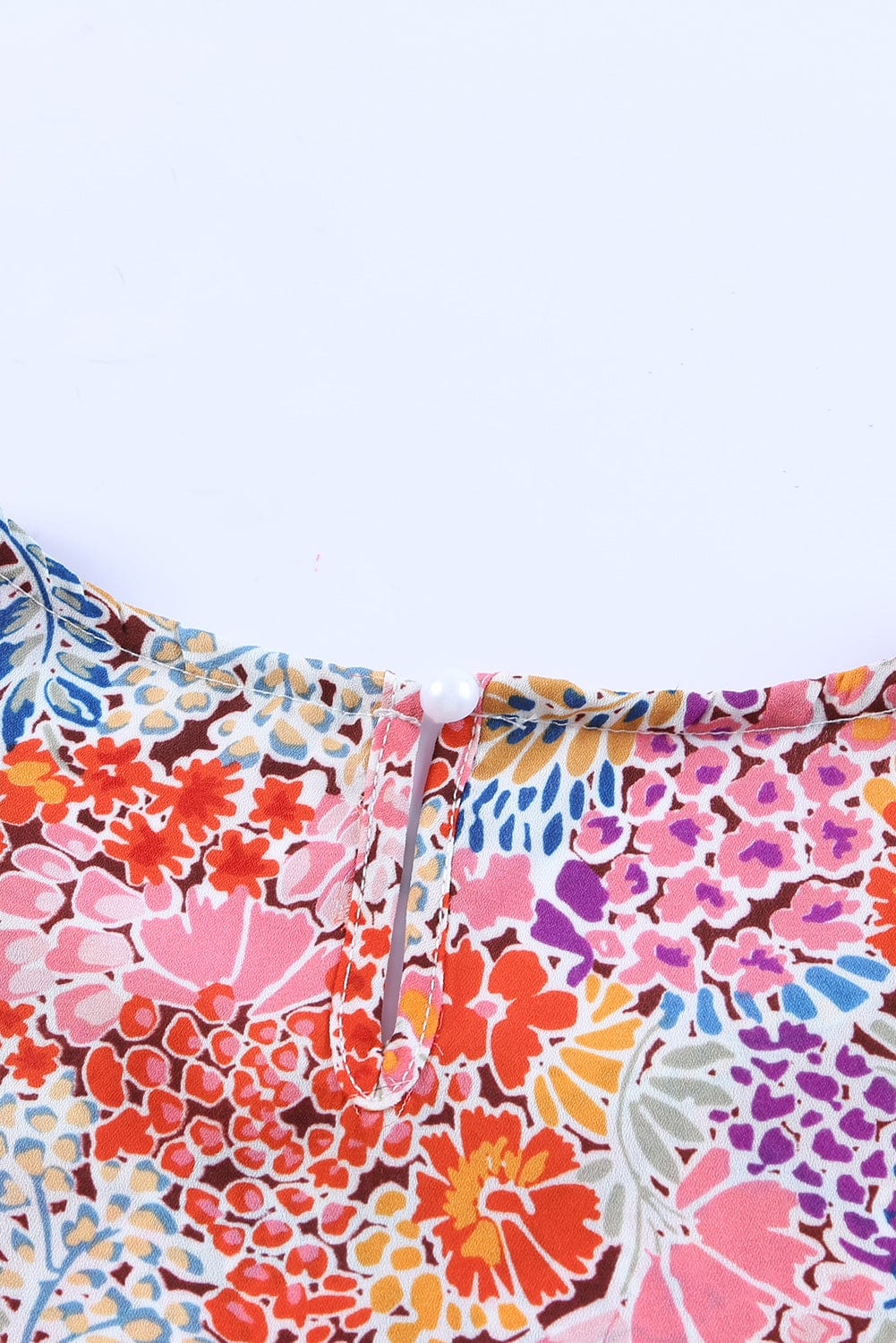 Trendsi Floral Short Flounce Sleeve Blouse Floral Short Flounce Sleeve Blouse