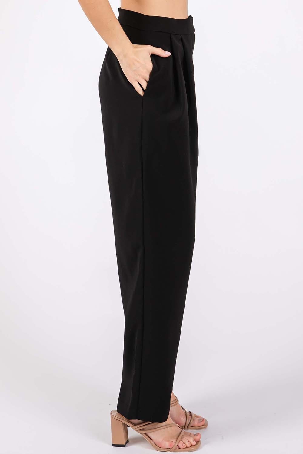 Trendsi GeeGee High-Waisted Pleated Pants GeeGee High-Waisted Pleated Pants