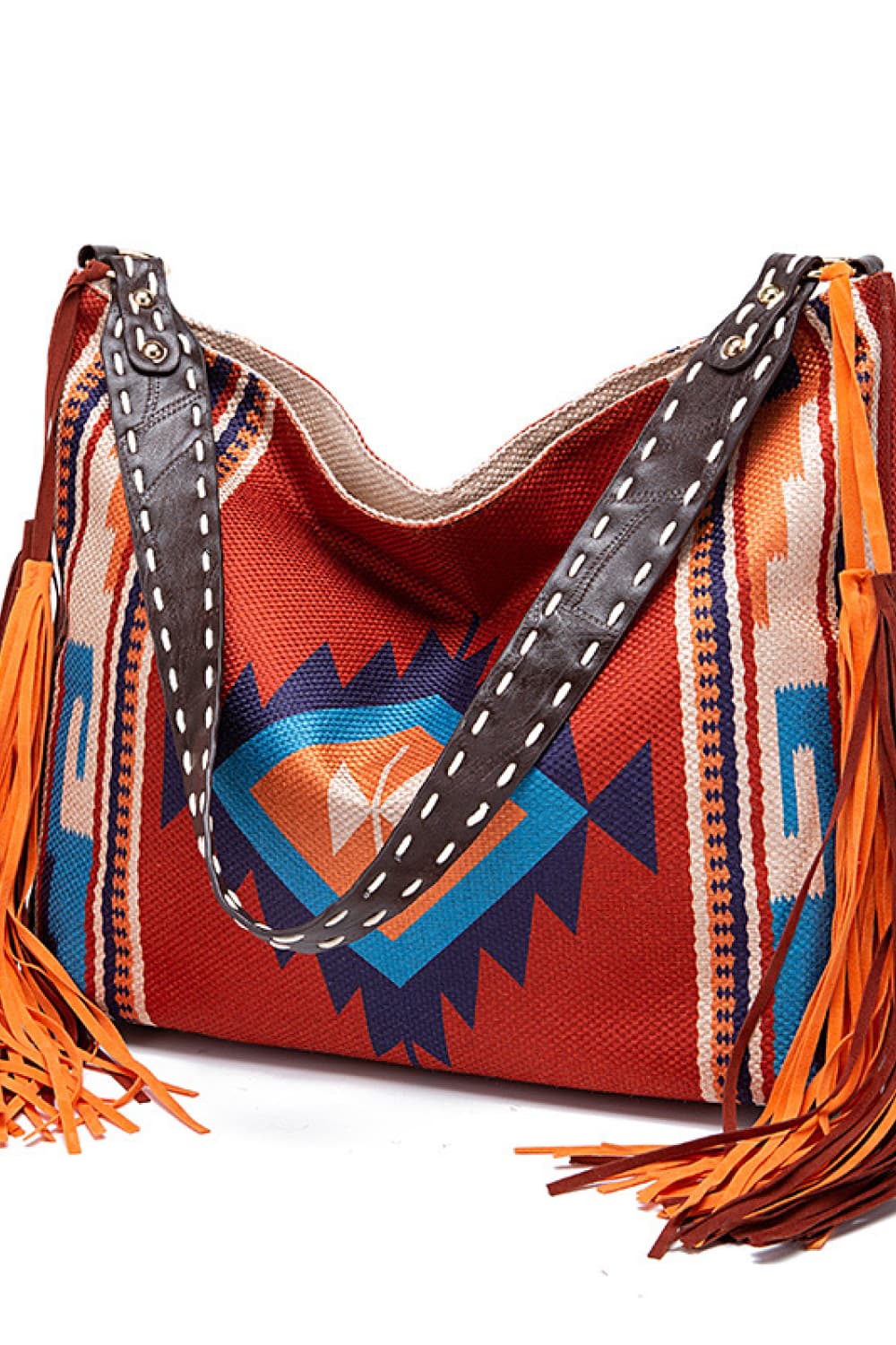 Trendsi Geometric Canvas Tote Bag Geometric Canvas Tote Bag