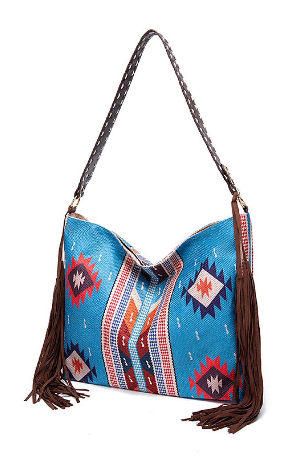 Trendsi Geometric Canvas Tote Bag Geometric Canvas Tote Bag