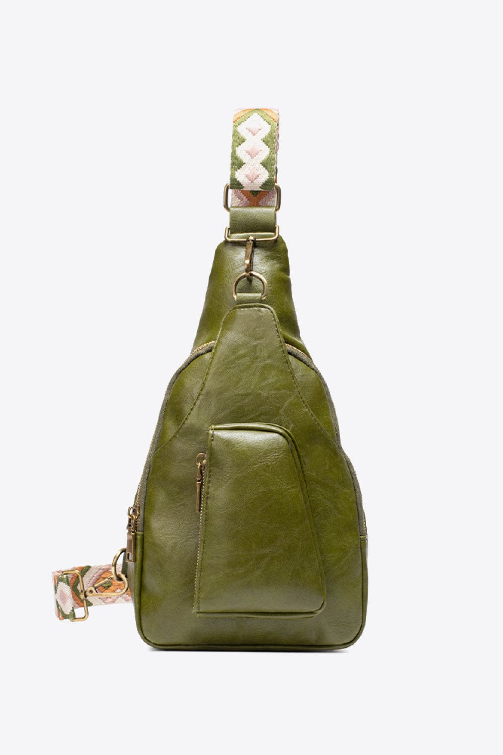 Trendsi Green / One Size All The Feels PU Leather Sling Bag All The Feels PU Leather Sling Bag