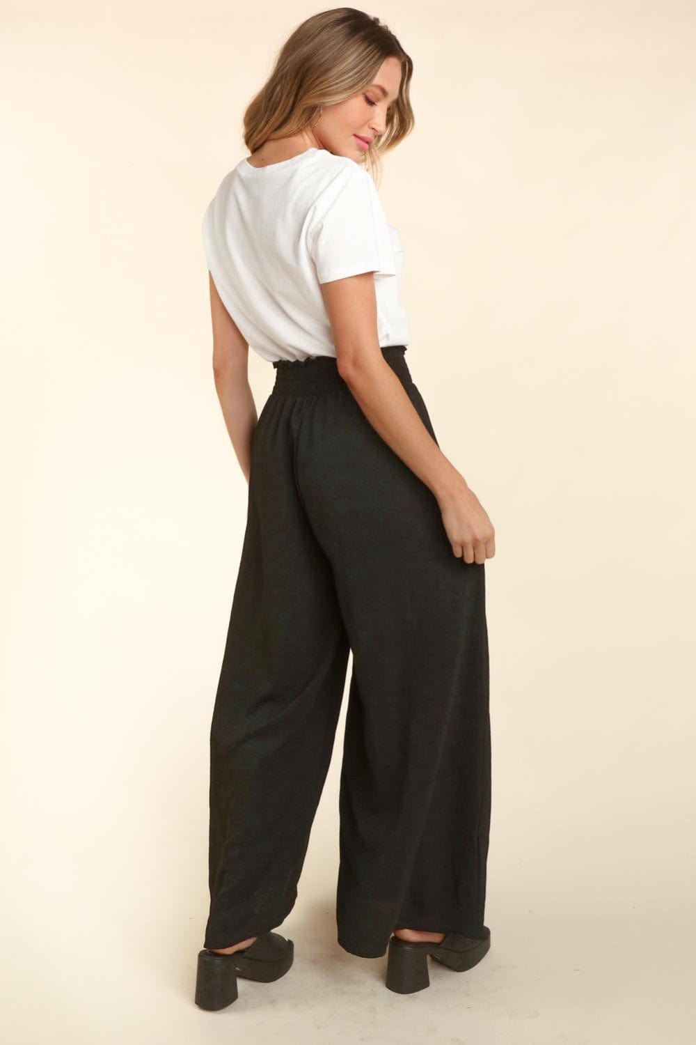 Trendsi Haptics Elastic Waist Wide Leg Pants with Pockets Haptics Elastic Waist Wide Leg Pants with Pockets