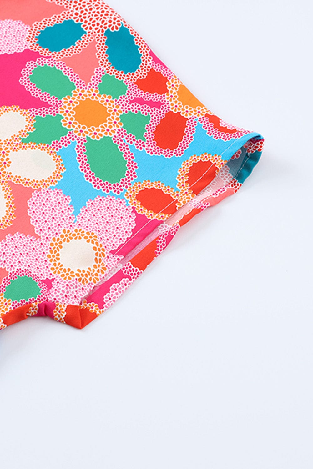 Trendsi High-Low V-Neck Short Sleeve Blouse High-Low V-Neck Short Sleeve Blouse