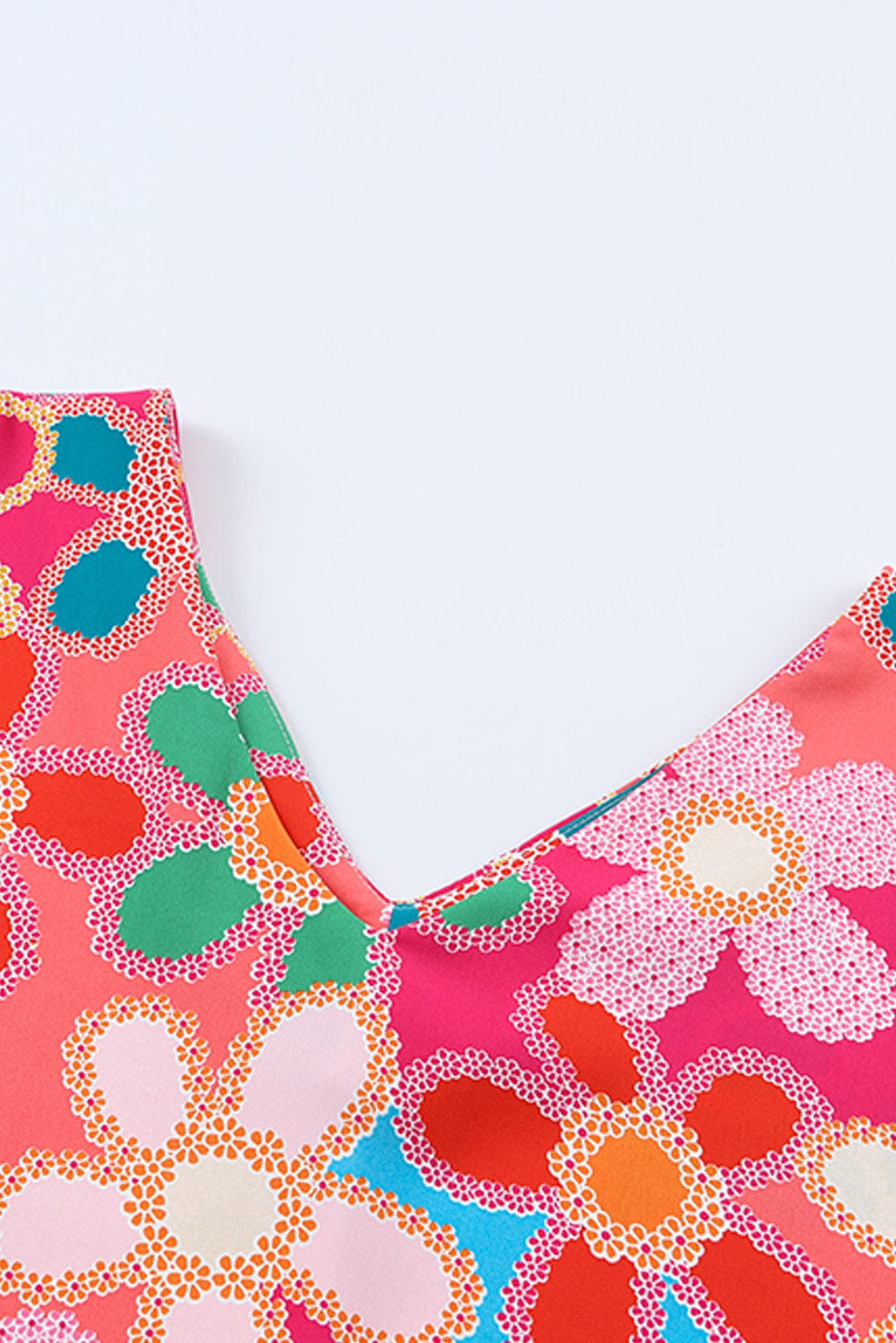 Trendsi High-Low V-Neck Short Sleeve Blouse High-Low V-Neck Short Sleeve Blouse