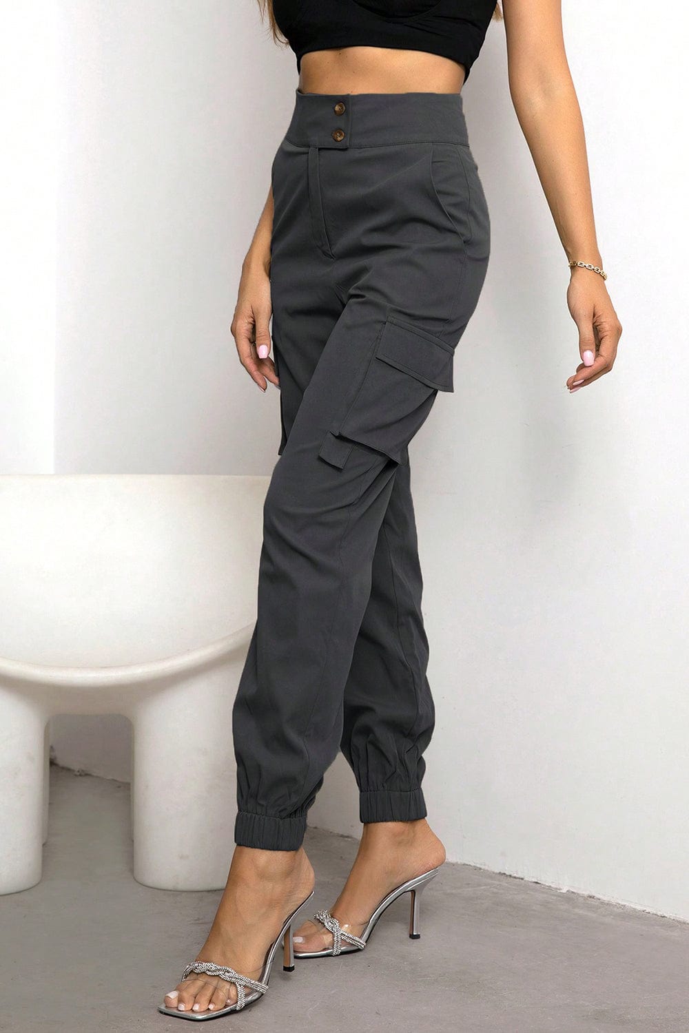 Trendsi High Waist Cargo Pants High Waist Cargo Pants