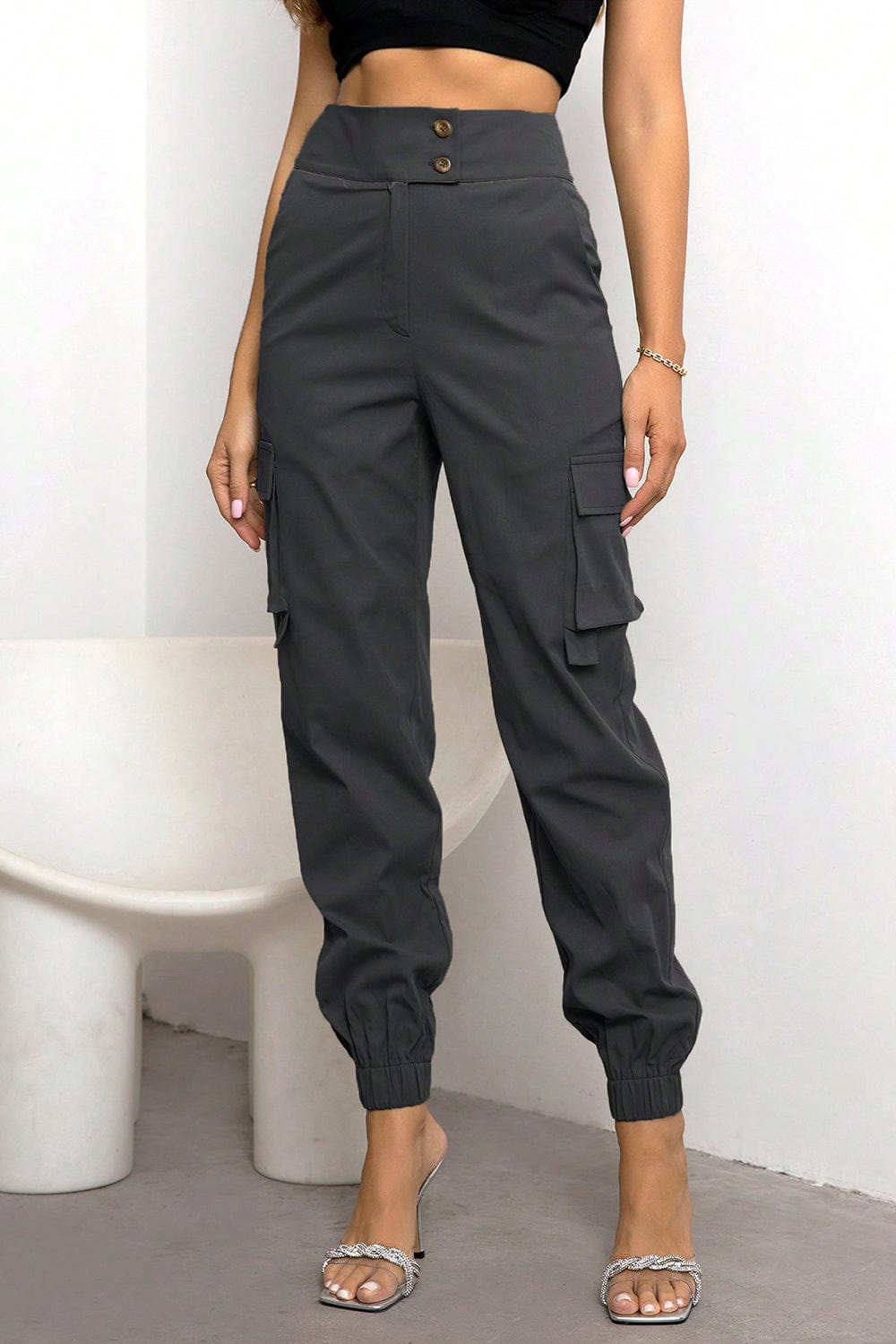 Trendsi High Waist Cargo Pants High Waist Cargo Pants