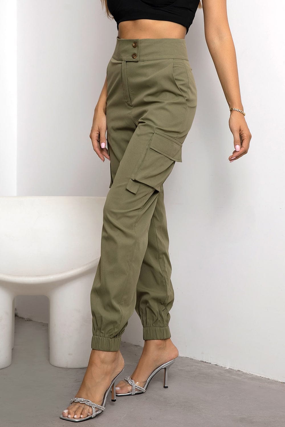 Trendsi High Waist Cargo Pants High Waist Cargo Pants