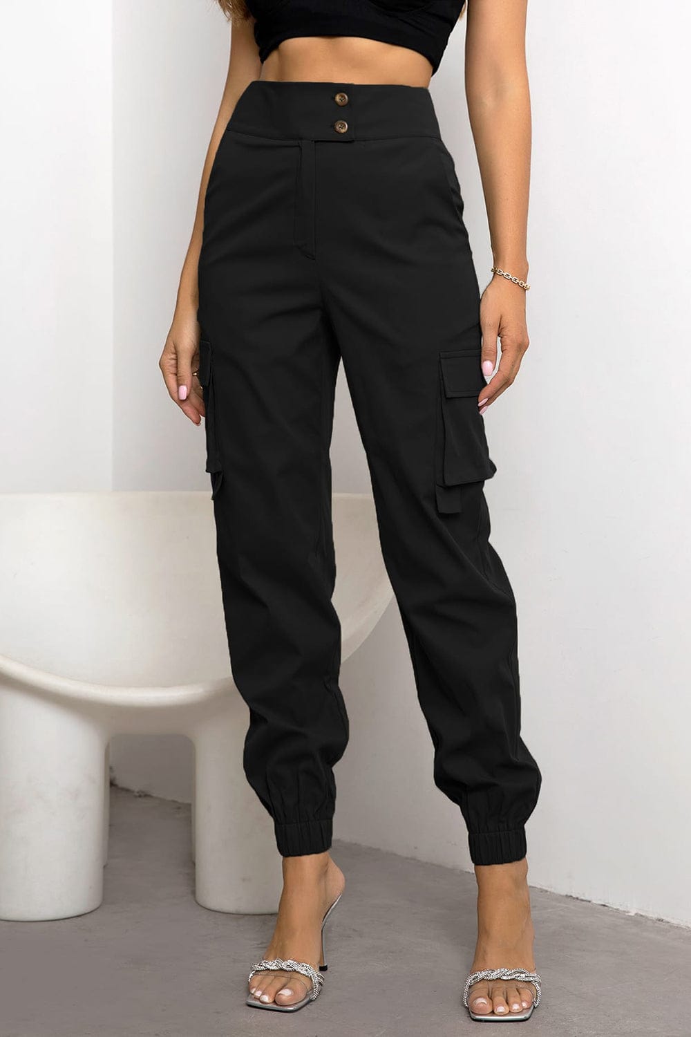 Trendsi High Waist Cargo Pants High Waist Cargo Pants