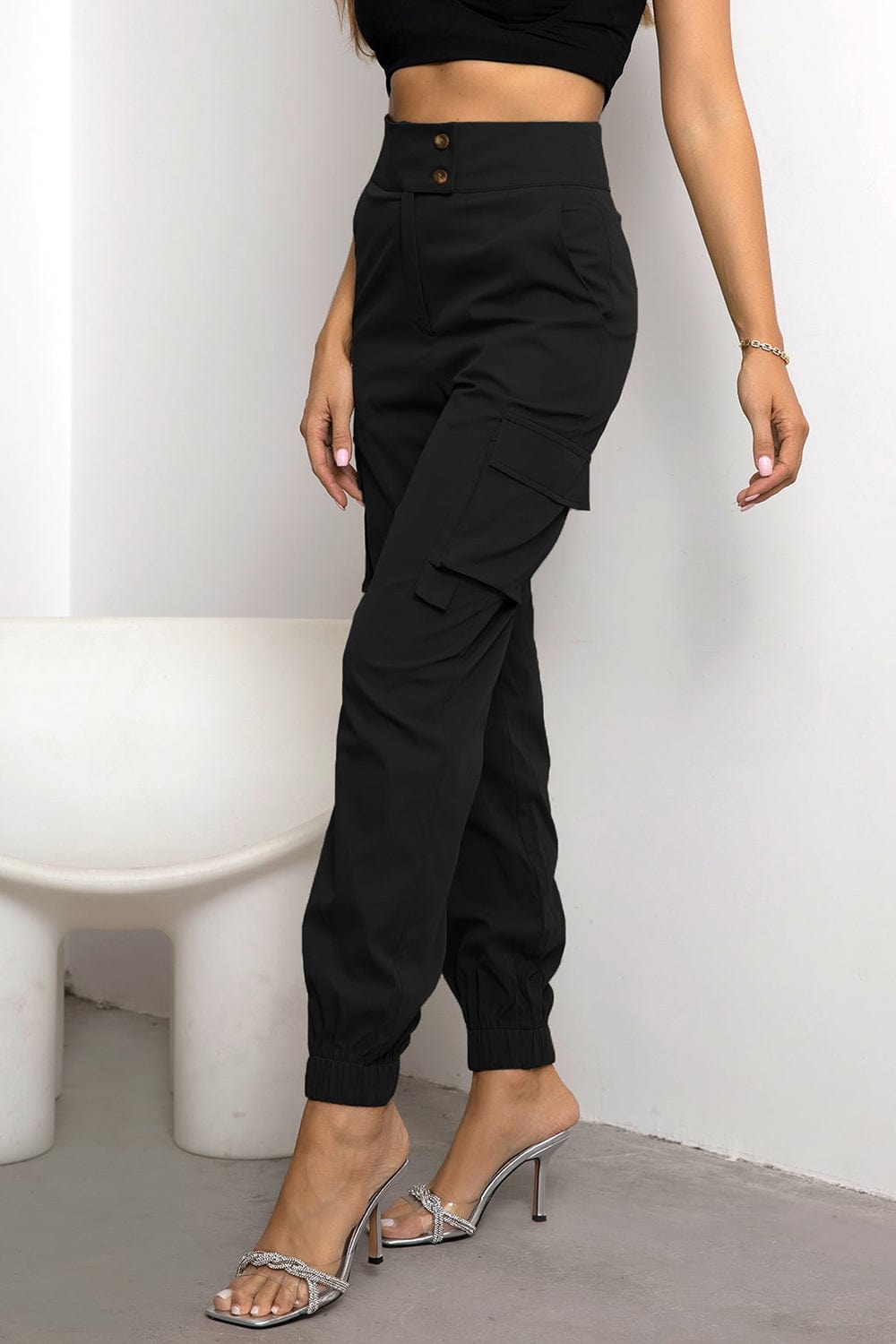 Trendsi High Waist Cargo Pants High Waist Cargo Pants