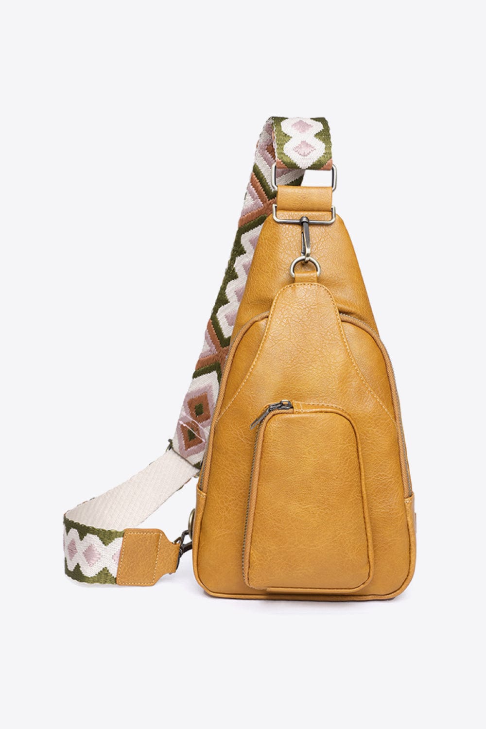 Trendsi Honey / One Size Adored Take A Trip PU Leather Sling Bag Adored Take A Trip PU Leather Sling Bag