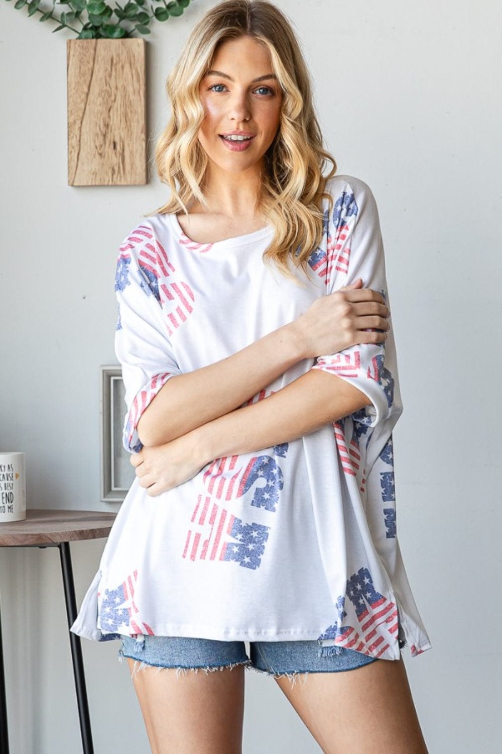 Trendsi HOPELY Letter Graphic Round Neck T-Shirt HOPELY Letter Graphic Round Neck T-Shirt