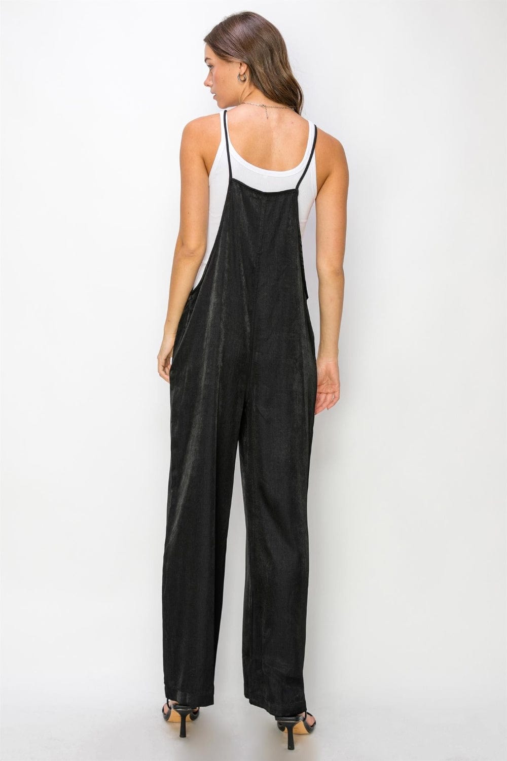 Trendsi HYFVE Half Button Sleeveless Straight Jumpsuit HYFVE Half Button Sleeveless Straight Jumpsuit