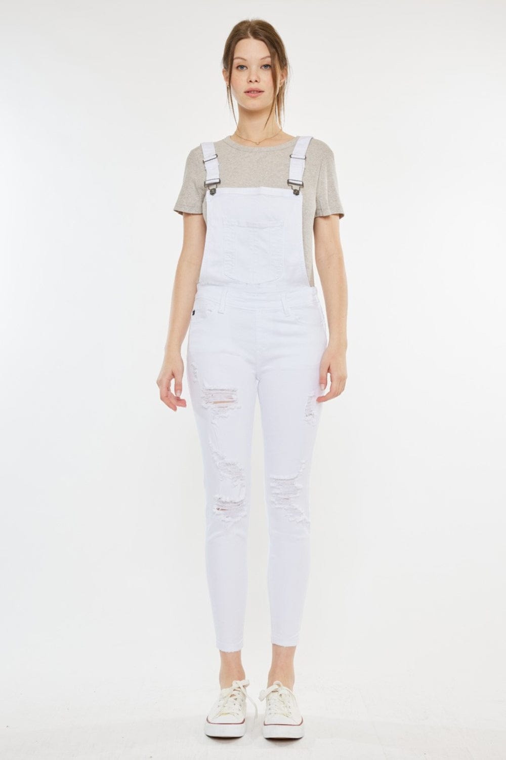 Trendsi Kancan Distressed Skinny Denim Overalls Kancan Distressed Skinny Denim Overalls