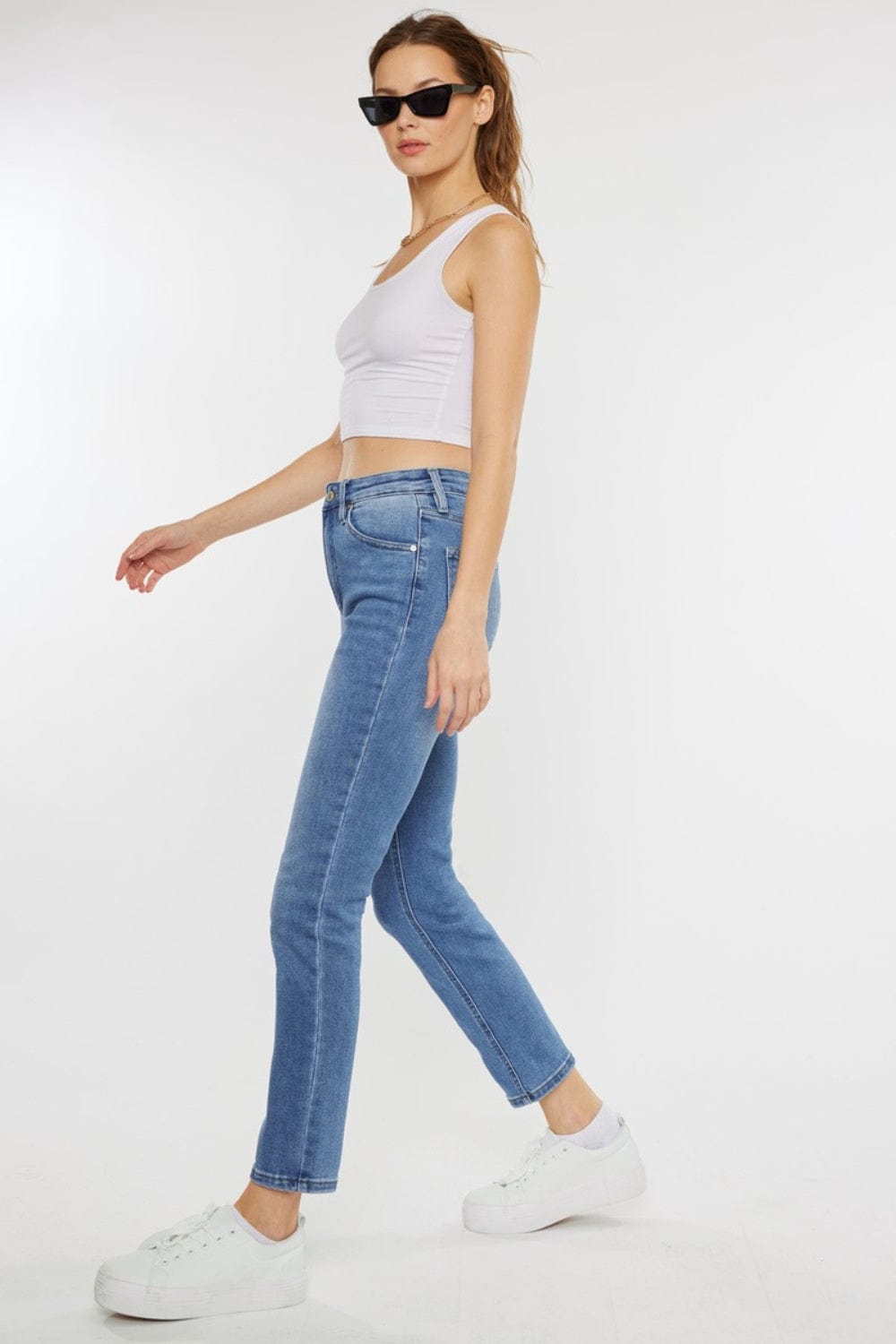 Trendsi Kancan Full Size Cat's Whiskers High Waist Jeans Kancan Full Size Cat's Whiskers High Waist Jeans